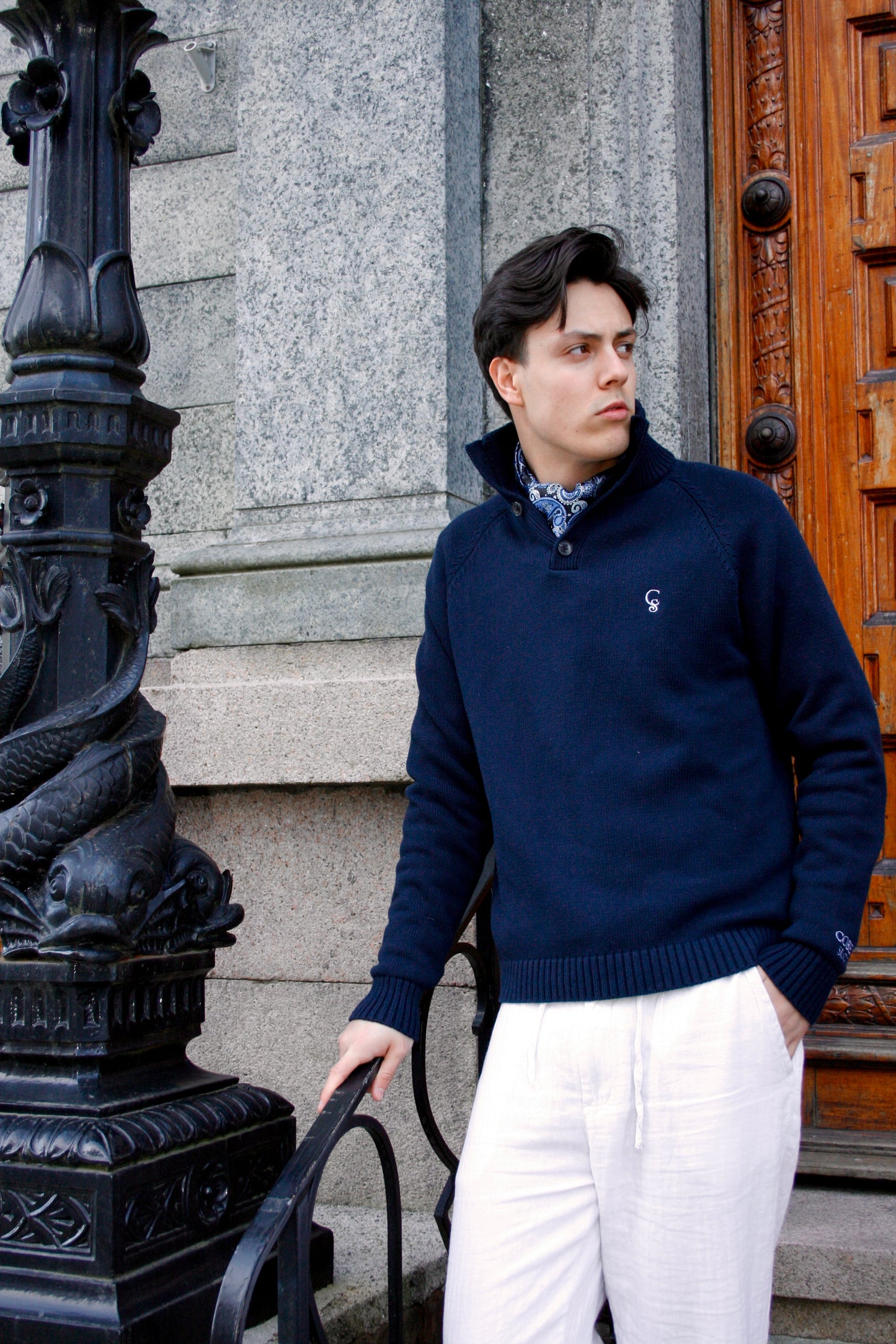 Dark Navy Quarter button