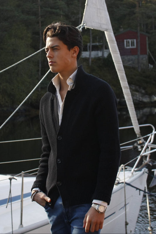 cashmere 3-ply cardigan