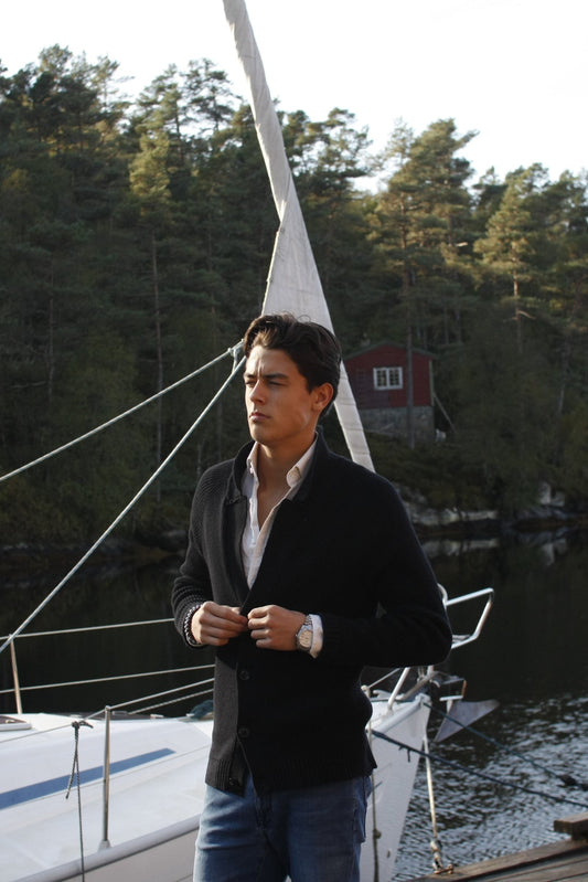cashmere 3-ply cardigan
