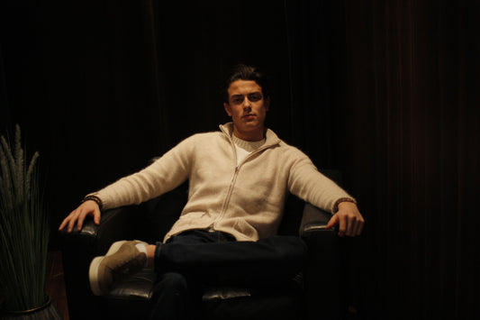 light/beige merino fullzip