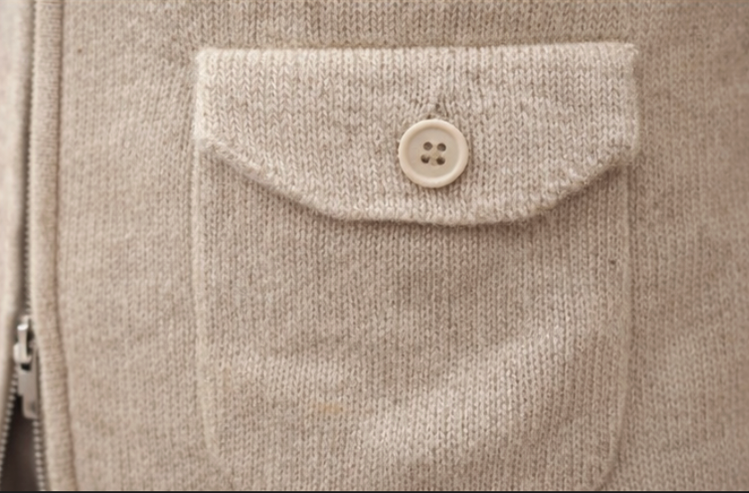 light/beige merino fullzip