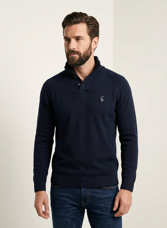 Dark Navy Quarter button